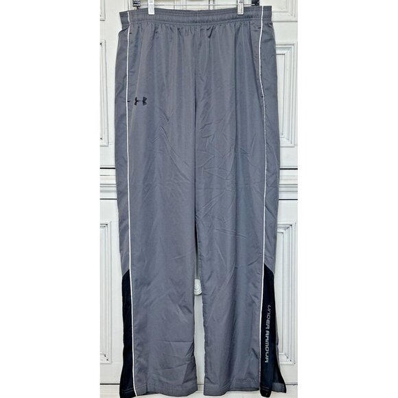 Under Armour Men's XL Windbreaker Pants Joggers Gray Ankle Zip - Picture 1 of 12